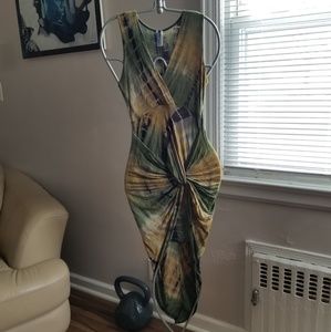 Multi-color tie-dye sundress.